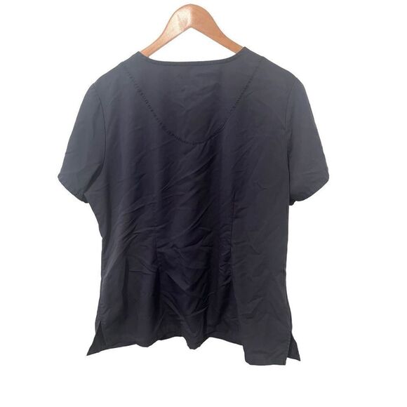 Grey’s Anatomy Dark Navy Blue Short Sleeve Active Scrub Top - Picture 2 of 4